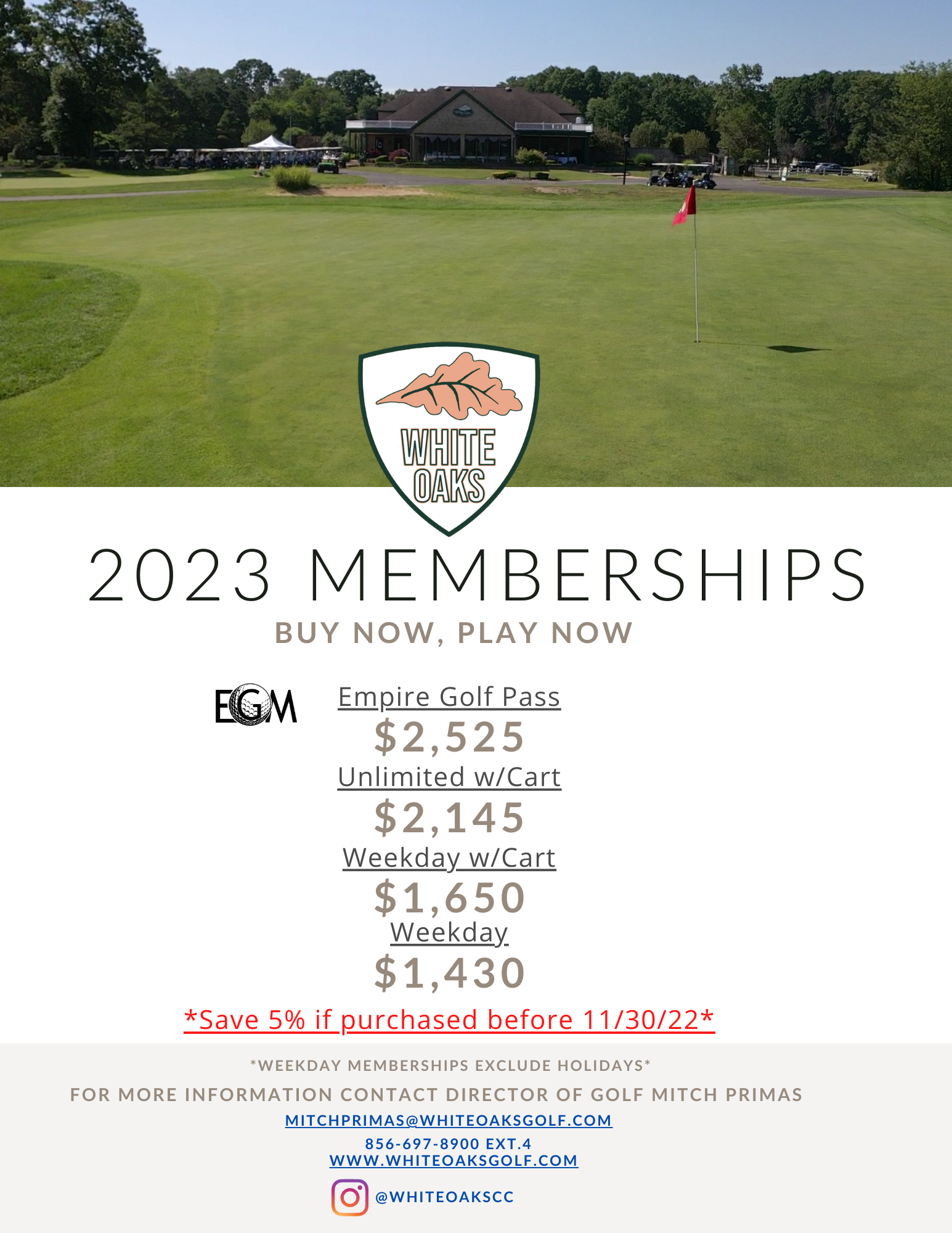 Memberships - White Oaks Country Club